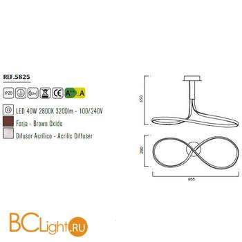Потолочный светильник Mantra Nur 5825 - Схема