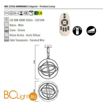 Подвесной светильник Mantra Orbital 5741 - Схема