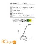 Настольная лампа Mantra Papua 5574 - Схема