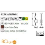 Настенный светильник Mantra Sahara 5816 - Схема