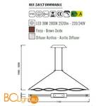 Подвесной светильник Mantra Sahara 5817 - Схема