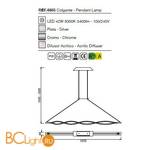 Подвесной светильник Mantra Sahara 4865 - Схема