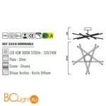 Потолочный светильник Mantra Star LED 5918 - Схема