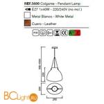 Подвесной светильник Mantra Swiss 5600 - Схема