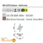 Настенный светильник Mantra Take 5773 - Схема