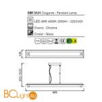 Подвесной светильник Mantra Tube 5531 - Схема