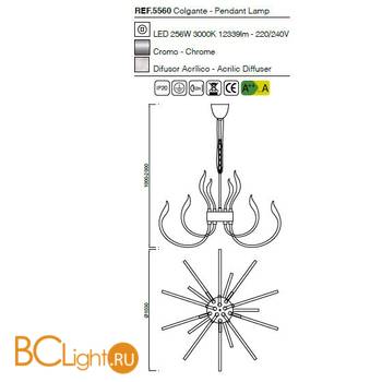 Люстра Mantra Versailles 5560 - Схема