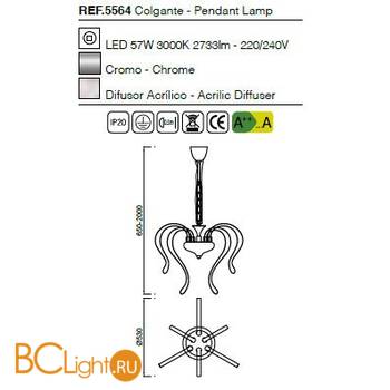 Люстра Mantra Versailles 5564 - Схема