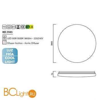 Потолочный светильник Mantra Zero II 5941 - Схема