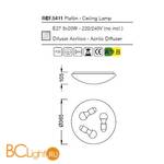 Потолочный светильник Mantra Zero 5411 - Схема