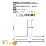 Подвесной светильник Mantra Zurich 5580 - Схема