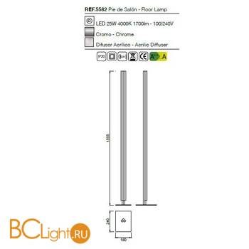 Торшер Mantra Zurich 5582 - Схема