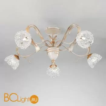 Потолочная люстра Masca Artica 1864/5PL Bianco oro / Glass 577