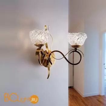 Бра Masca Artica 1864/A2 Oro cannella / Glass 577 - Фото 0