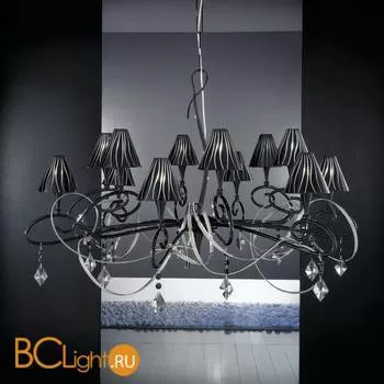 Люстра Masca Chic 1831/12 Nero lucido / Glass 501