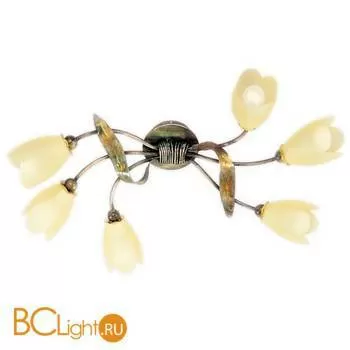 Потолочная люстра Masca Fleur de Mai 1634/6PL Verde oliva / Glass 218