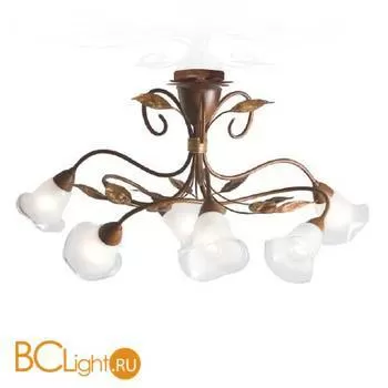 Потолочная люстра Masca Florentia 1814/6PL Mogano oro / Glass 413