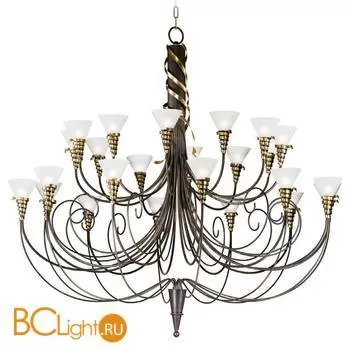 Люстра Masca Futura 1565/24 Peltro oro / Glass 373