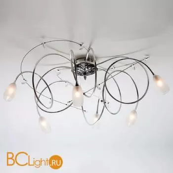 Потолочная люстра Masca Kikka 1850/6PL Argento brunito / Glass 559