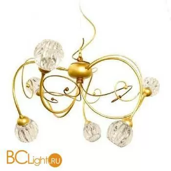 Люстра Masca Sfera 1843/6 Oro n.1 pat+Teak / Glass 553