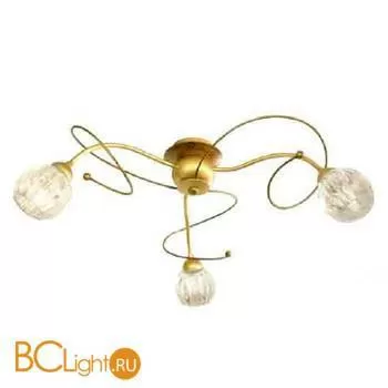 Потолочная люстра Masca Sfera 1843/3PL Oro n.1 pat+Teak / Glass 553