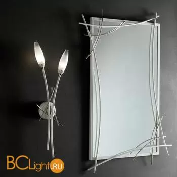 Бра Masca Shanghai 1870/A2 Bianco mat nichel / Glass 591 - Фото 0