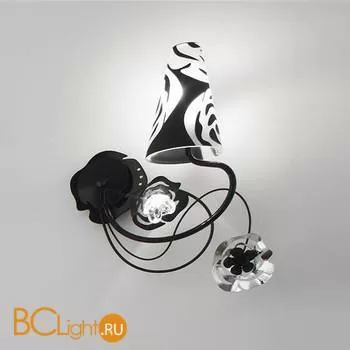 Бра Masca Vie en Rose 1839/A1D Nero nichel / Glass 529