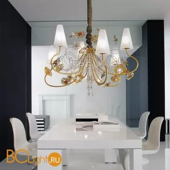 Люстра Masca Vie en Rose 1839/6 Bianco oro / Glass 530/525 - Фото 0