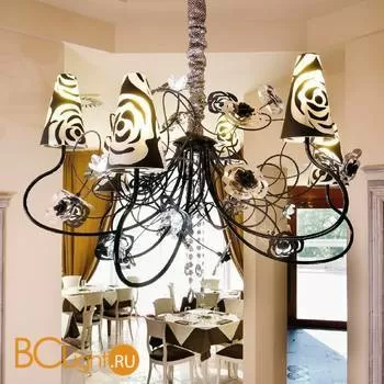 Люстра Masca Vie en Rose 1839/6 Nero nichel / Glass 529/525