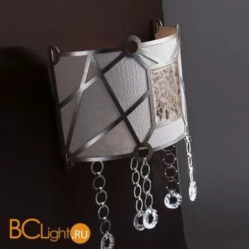 Настенный светильник Masca Vision 1877/A1 Argento patinato / White leather - Фото 0