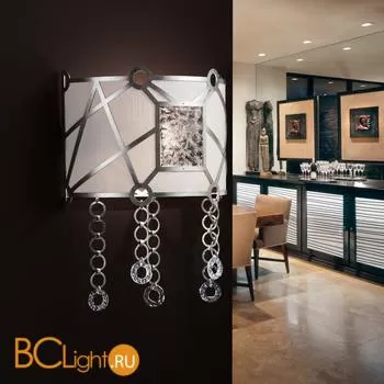 Настенный светильник Masca Vision 1877/A1 Argento patinato / White leather