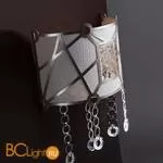 Настенный светильник Masca Vision 1877/A1 Argento patinato / White leather - Фото 0