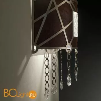 Настенный светильник Masca Vision 1877/A1 Argento patinato / Brown leather - Фото 0