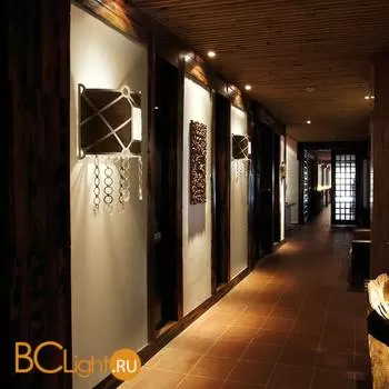 Настенный светильник Masca Vision 1877/A1 Argento patinato / Brown leather - Фото 1