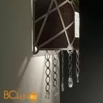 Настенный светильник Masca Vision 1877/A1 Argento patinato / Brown leather - Фото 0