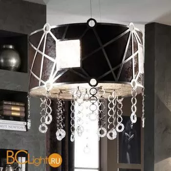 Подвесной светильник Masca Vision 1877/4 Argento patinato / Brown leather