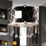 Подвесной светильник Masca Vision 1877/4 Argento patinato / Brown leather