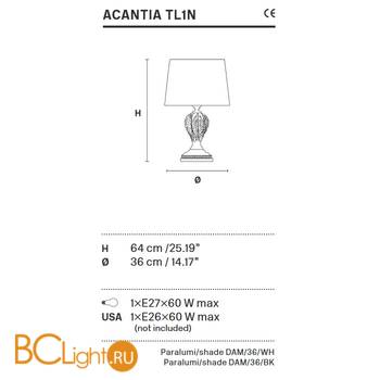 Настольная лампа Masiero Acantia TL1N V95 - Схема