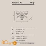 Бра Masiero Acantia A2 V95 / DAM/14/WH CRYSTALS FROM SWAROVSKI - Схема