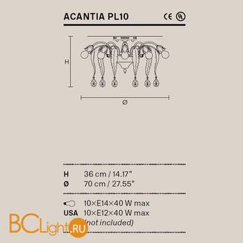 Потолочный светильник Masiero Acantia PL10 G03 Swarovski elements - Схема