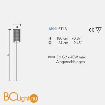 Торшер Masiero Aissi STL3 Swarovski ELEMENTS - Схема