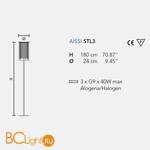 Торшер Masiero Aissi STL3 Swarovski ELEMENTS - Схема