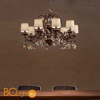 Люстра Masiero Allure 8 P14/DAM/12/GD-CREAM Cut crystal - Фото 0