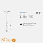 Подвесной светильник Masiero Anima S1 ARG - Схема