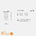 Потолочный светильник Masiero Anima PL3 RUB - Схема