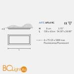 Настенно-потолочный светильник Masiero Arte LED APL4 RC BK-S - Схема