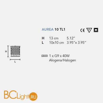 Настольная лампа Masiero Aurea 10 TL1 G04 /VI-RE/CUT CRYSTAL - Схема