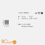 Настольная лампа Masiero Aurea 10 TL1 G04 /VI-RE/HALF CUT GLASS - Схема