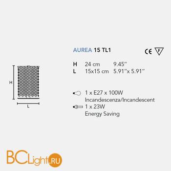 Настольная лампа Masiero Aurea 15 TL1 G04 /VI-SA/CUT CRYSTAL - Схема