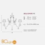 Люстра Masiero Belle Epoke 10 G03-F01 / PON/16/IV - Схема